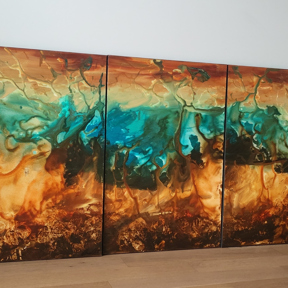 Osnat Tzadok Painting Titled The Wooden Sea. S